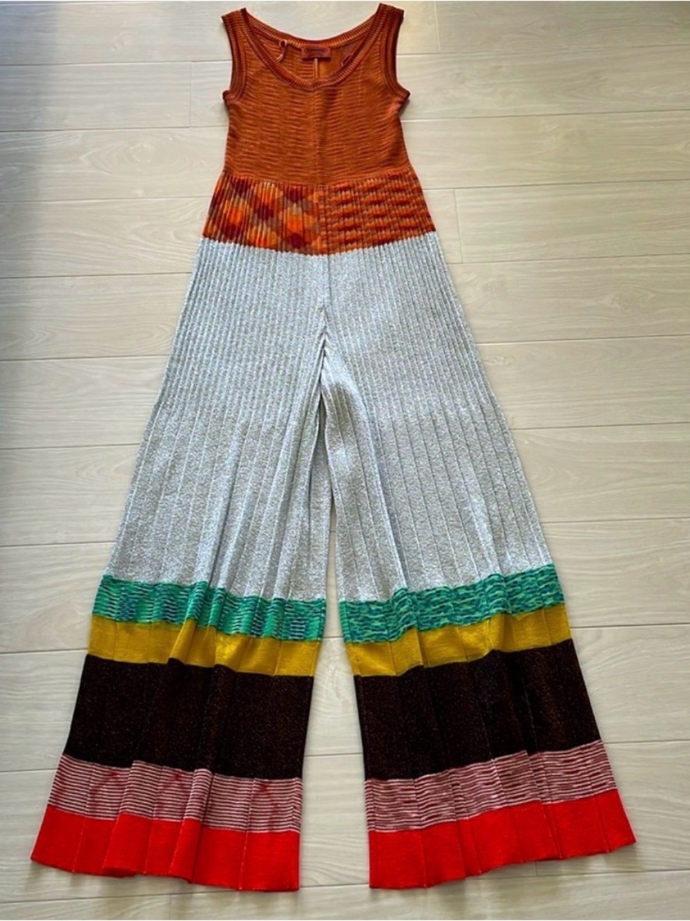 Missoni Multicolored Signature ZigZag & Mixed Print Jumpsuit NWOT - Picture 1 of 12